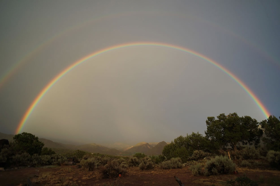 Double rainbow over Embudo Valley. Photo #41 by Mike Lewinski