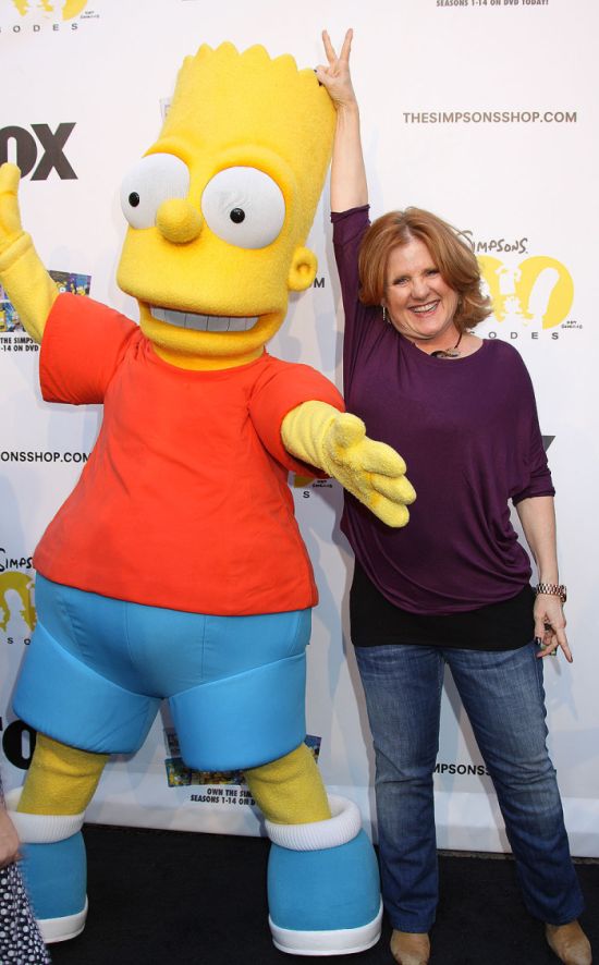 Bart Simpson and Nancy Cartwright