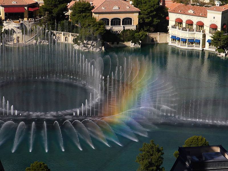 Rainbow-in-the-Fountains-of-the-Bellagio-Hotel-and-Casino-in-Las-Vegas-Nevada