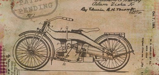 Patent drawing of motorcycle